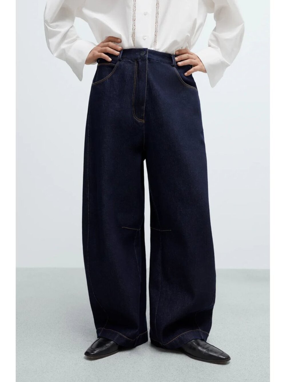 NWT Cordera Curved Baggy Jeans - Dark Denim - OS